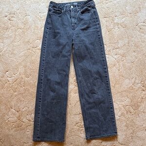 Old Navy Charcoal Wide Leg Jeans